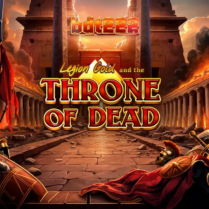 Legion Gold and the Throne of Dead স্লট গেমের একটি দৃশ্য যেখানে প্রাচীন মন্দির এবং সোনালী প্রতীকের সমাহার দেখা যাচ্ছে